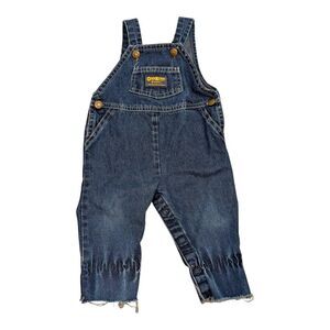 Vintage OshKosh BGosh Denim Overalls Size 6-9 Months Made in USA Vestbak Baby